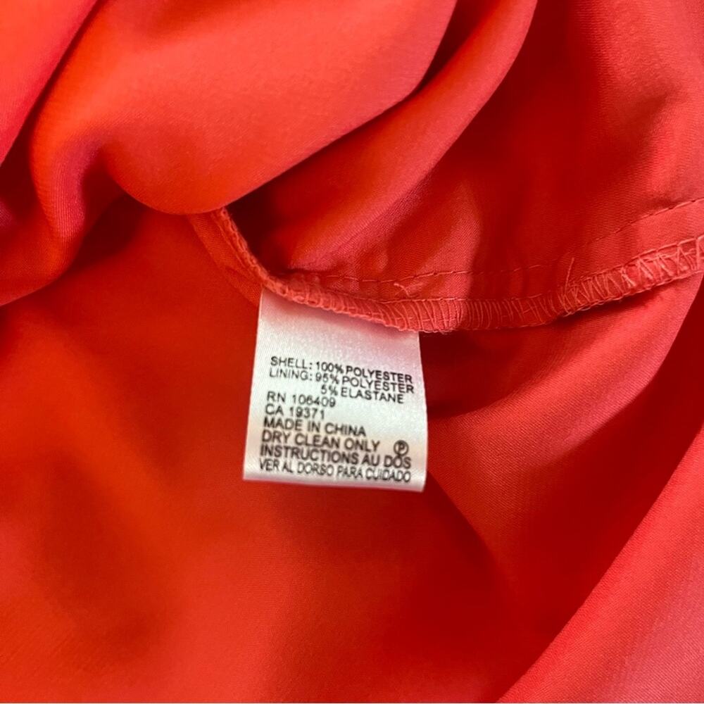 Tahari ASL Women’s Coral Tiered Flutter Sleeve Dress Sz 10P - Picture 8 of 9
